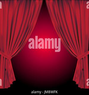 theatre curtain. vector illustration. 10eps. vector illustration Stock Vector