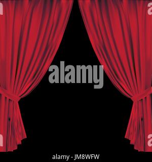 theatre curtain. vector illustration. 10eps. vector illustration Stock Vector
