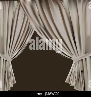 theatre curtain. vector illustration. 10eps. vector illustration Stock Vector