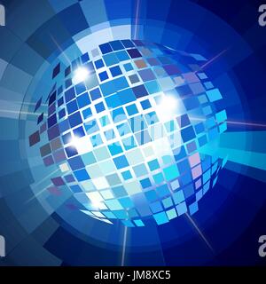 Disco ball explosion. vector illustration. 10 eps Stock Vector