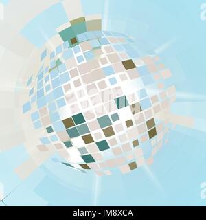 Disco ball explosion. vector illustration. 10 eps Stock Vector