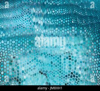 Seamless vector structured snake skin in blue colors Stock Vector