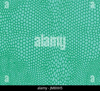 Seamless vector structured snake skin in green colors Stock Vector