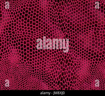 Seamless vector structured snake skin inred colors Stock Vector
