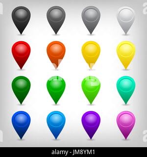 location mapping pins sign web map icon. Stock Vector