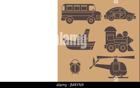 Vector icons transport. vector illustration. 10 eps Stock Vector