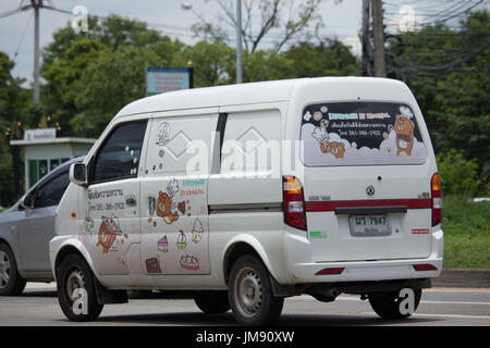 CHIANG MAI, THAILAND - JULY 16  2017: Private Mini Tongfong van. Photo at road no 1001 about 8 km from downtown Chiangmai, thailand. Stock Photo