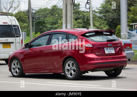 CHIANG MAI, THAILAND - JULY 16  2017:  Private car, Ford Focus. Photo at road no 121 about 8 km from downtown Chiangmai, thailand. Stock Photo