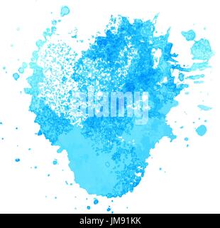 Bright blue watercolor vector circle with place for your text Stock Vector