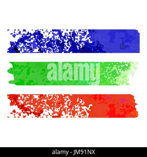 Rainbow paper stripe banners with shadows on dark grey background. RGB EPS 10 vector illustration Stock Vector