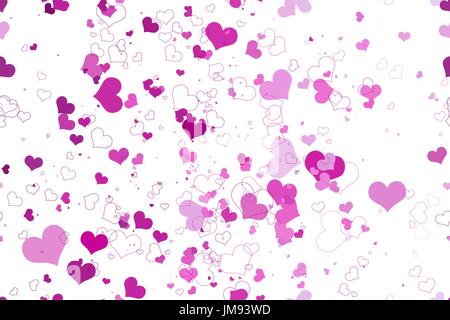 Retro valentine seamless pattern with hearts. seamless pattern of hearts on a white background Stock Vector