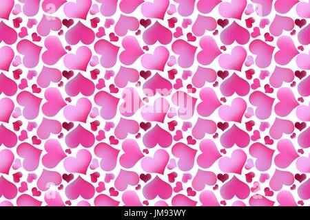 Retro valentine seamless pattern with hearts. seamless pattern of hearts on a white background Stock Vector