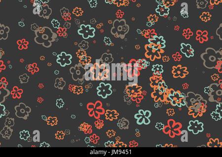 Seamless vintage pattern. Eps 10. seamless pattern of flowers in retro style Stock Vector