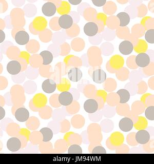 Confetti pale pink and grey seamless vector background. Stock Vector