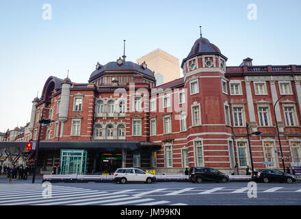 Tokyo, Japan - Dec 31, 2015. View of the Tokyo Station Building in Tokyo, Japan. Stock Photo