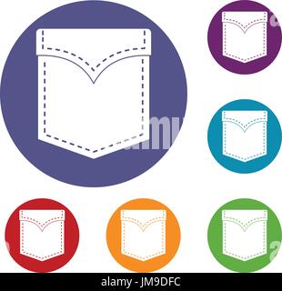 Black valve pocket icons set vector color Stock Vector Image & Art - Alamy