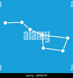 The Great Bear constellation icon white Stock Vector