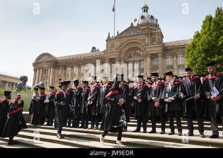 Aston University Students graduation day in Birmingham. England, UK Stock Photo