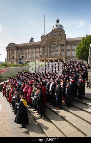 Aston University Students graduation day in Birmingham. England, UK Stock Photo