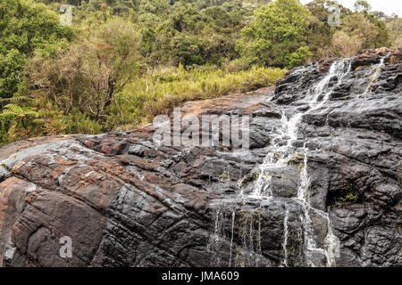 Bakers Falls in Horton plains, Sri Lanka. The height of Baker's waterfalls is 20 Metres and the falls were named after sir Samuel Baker, who was a fam Stock Photo