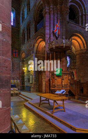 St Magnus Cathedral, Kirkwall city, Orkney Mainland, Scotland, United Kingdom Stock Photo