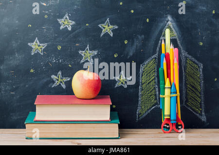 Rocket Pencils Chalkboard Back to School Photo Backdrop