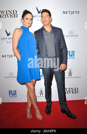 Los Angeles, CA, USA. 26th July, 2017. Sarah Wayne Callies, Jon Bernthal at arrivals for WIND RIVER Premiere, Ace Hotel Los Angeles, Los Angeles, CA July 26, 2017. Credit: Elizabeth Goodenough/Everett Collection/Alamy Live News Stock Photo