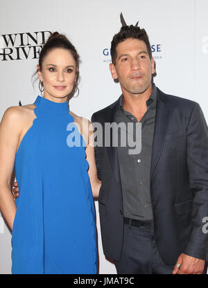 Los Angeles, Ca, USA. 26th July, 2017. Sarah Wayne Callies, Jon Bernthal, At Premiere Of The Weinstein Company's 'Wind River' At The Theatre at Ace Hotel In California on July 26, 2017. Credit: Fs/Media Punch/Alamy Live News Stock Photo