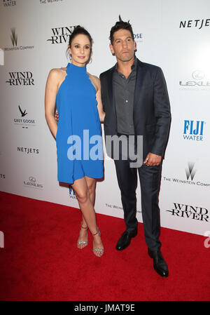 Los Angeles, Ca, USA. 26th July, 2017. Sarah Wayne Callies, Jon Bernthal, At Premiere Of The Weinstein Company's 'Wind River' At The Theatre at Ace Hotel In California on July 26, 2017. Credit: Fs/Media Punch/Alamy Live News Stock Photo