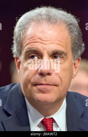 Washington, Us. 26th July, 2017. Michael Horowitz, Inspector General, United States Department Of Justice, appears to testify before the US Senate Committee on the Judiciary oversight hearing to examine the Foreign Agents Registration Act (FARA) and attempts to influence US elections, focusing on lessons learned from current and prior administrations on Capitol Hill in Washington, DC on Wednesday, July 26, 2017. Credit: Ron Sachs/CNP - NO WIRE SERVICE - Photo: Ron Sachs/Consolidated/dpa/Alamy Live News Stock Photo