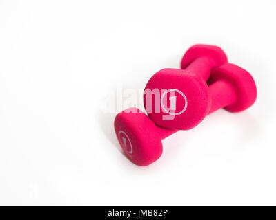 Pink Dumbbells for Women Stock Photo