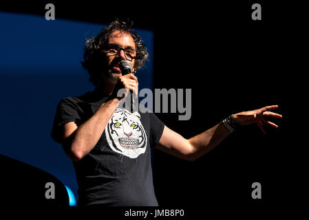 BARCELONA - JUN 16: James Rhodes (pianist and writer) performs in concert at Sonar Festival on June 16, 2016 in Barcelona, Spain. Stock Photo