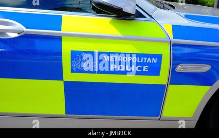 Metropolitan Police car in Harrow Stock Photo