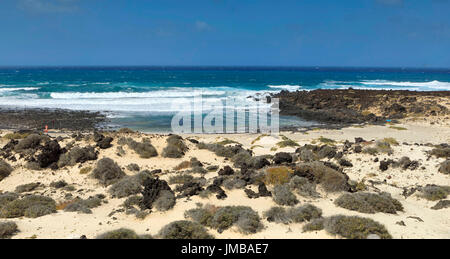 The White Beach (Caleton Blanco) in Lanzarote Stock Photo