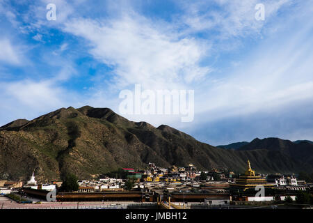 Labrang monastery, Xiahe, Gansu province, China Stock Photo