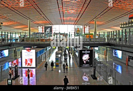 departures hall terminal 3 Beijing international airport China Stock Photo