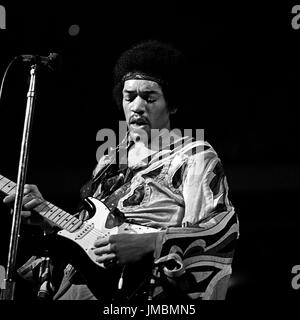 Jimi Hendrix performing at the Boston Garden in Boston, MA on June 27, 1970. ***NEVER-BEFORE PUBLISHED PHOTOS *** HIGHER RATES APPLY *** CALL TO NEGOTIATE RATE*** © Peter Tarnoff / MediaPunch Stock Photo