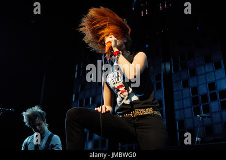 Hayley Williams Paramore performing 2007 KROQ Almost Acoustic Christmas Gibson Ampitheatre Universal City,Ca. Stock Photo