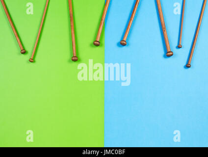 Top view of a large green knitting stitch holder isolated on a white  background Stock Photo - Alamy