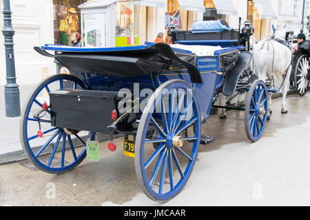Horse drawn carriage - Vienna, Austria Stock Photo