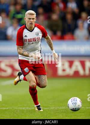 West Bromwich Albion's James McClean in action aganst Walsall, during a pre-season friendly match at the Bescot Stadium, Walsall. PRESS ASSOCIATION Photo. Picture date: Wednesday July 26, 2017. See PA story SOCCER Walsall. Photo credit should read: Martin Rickett/PA Wire. RESTRICTIONS: No use with unauthorised audio, video, data, fixture lists, club/league logos or 'live' services. Online in-match use limited to 75 images, no video emulation. No use in betting, games or single club/league/player publications. Stock Photo