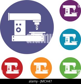 Drilling machine icons set, simple style Stock Vector Image & Art - Alamy