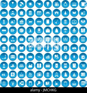 100 box icons set blue Stock Vector Image & Art - Alamy