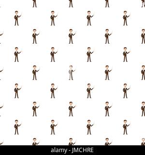 Businessman with pointer pattern Stock Vector