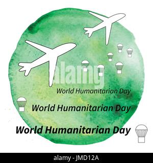 Illustration World humanitarian day Stock Vector