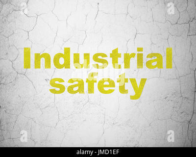 Constructing concept: Industrial Safety on wall background Stock Photo