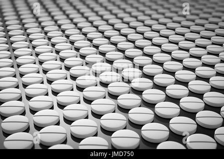 3d rendering tablet pills background Stock Photo