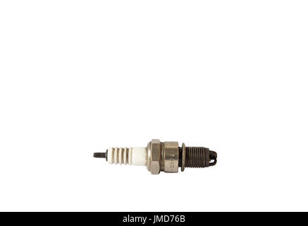 Car spark plug isolated white background Stock Photo