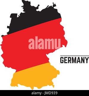 Flag and map of Germany Stock Vector