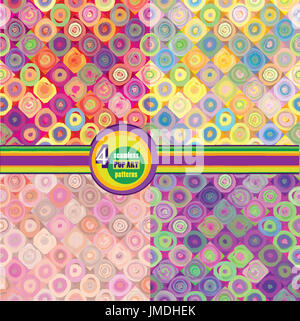 Abstract geometric seamless pattern. Bubble ornamental background ...